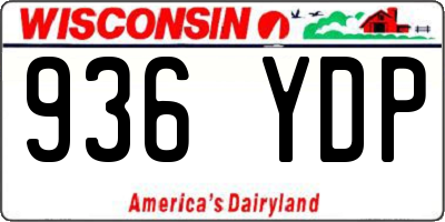 WI license plate 936YDP