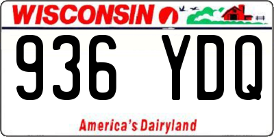 WI license plate 936YDQ