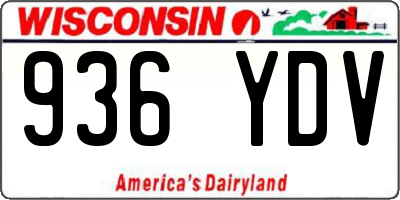 WI license plate 936YDV