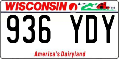 WI license plate 936YDY