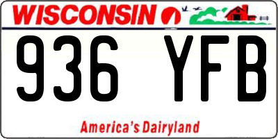 WI license plate 936YFB