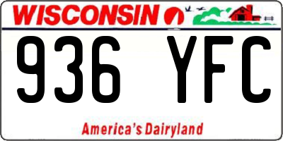 WI license plate 936YFC