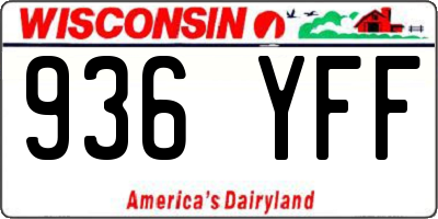 WI license plate 936YFF