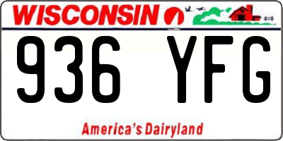 WI license plate 936YFG