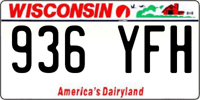 WI license plate 936YFH