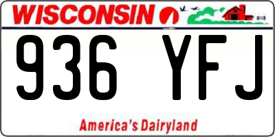 WI license plate 936YFJ