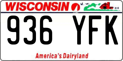 WI license plate 936YFK