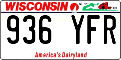 WI license plate 936YFR