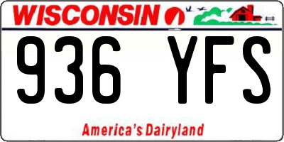 WI license plate 936YFS