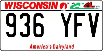 WI license plate 936YFV