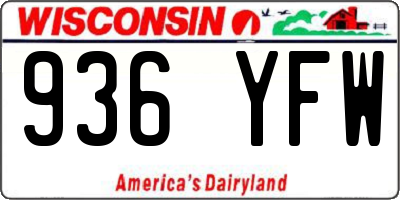 WI license plate 936YFW