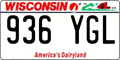 WI license plate 936YGL