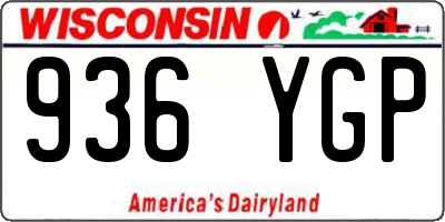 WI license plate 936YGP