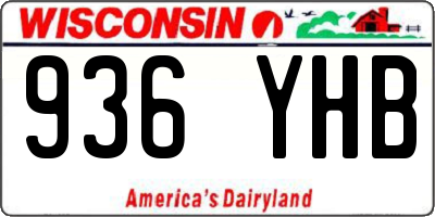 WI license plate 936YHB