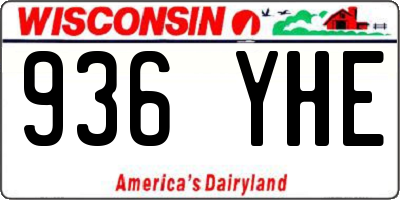 WI license plate 936YHE