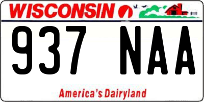 WI license plate 937NAA