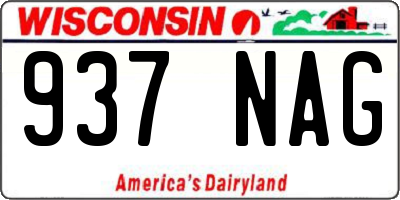 WI license plate 937NAG