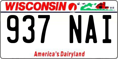 WI license plate 937NAI