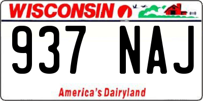 WI license plate 937NAJ