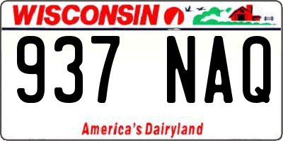 WI license plate 937NAQ