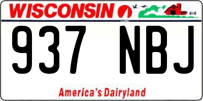 WI license plate 937NBJ