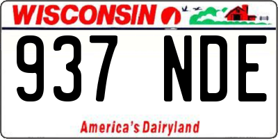 WI license plate 937NDE