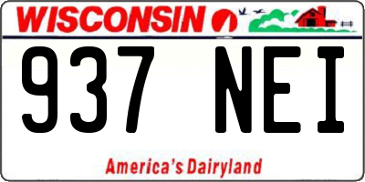 WI license plate 937NEI
