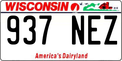 WI license plate 937NEZ