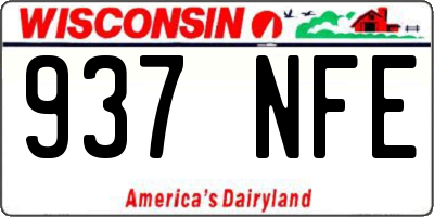 WI license plate 937NFE