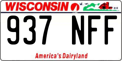 WI license plate 937NFF