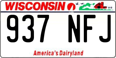 WI license plate 937NFJ