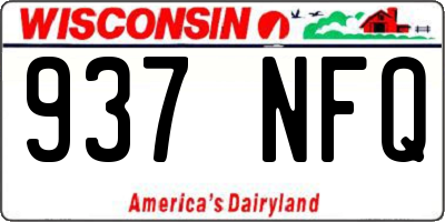 WI license plate 937NFQ