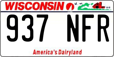 WI license plate 937NFR