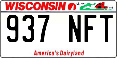 WI license plate 937NFT