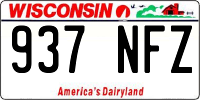 WI license plate 937NFZ