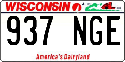 WI license plate 937NGE