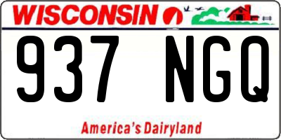 WI license plate 937NGQ