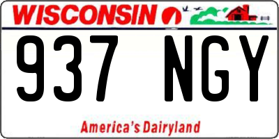 WI license plate 937NGY