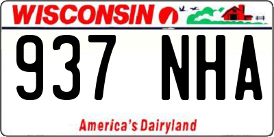 WI license plate 937NHA