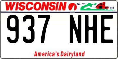 WI license plate 937NHE