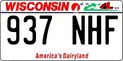 WI license plate 937NHF