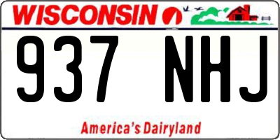 WI license plate 937NHJ