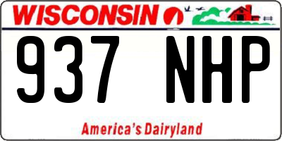 WI license plate 937NHP