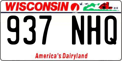 WI license plate 937NHQ