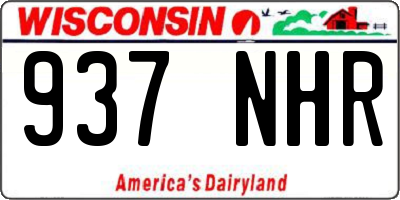 WI license plate 937NHR