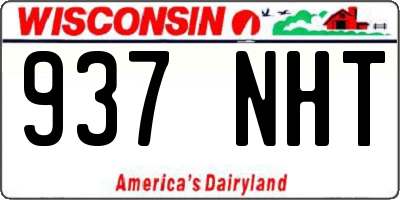 WI license plate 937NHT