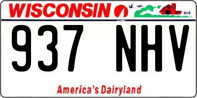 WI license plate 937NHV