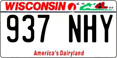 WI license plate 937NHY