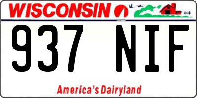 WI license plate 937NIF