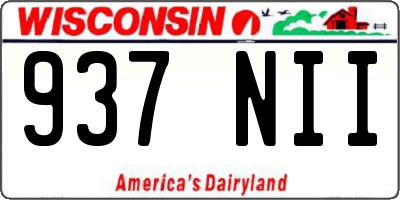 WI license plate 937NII